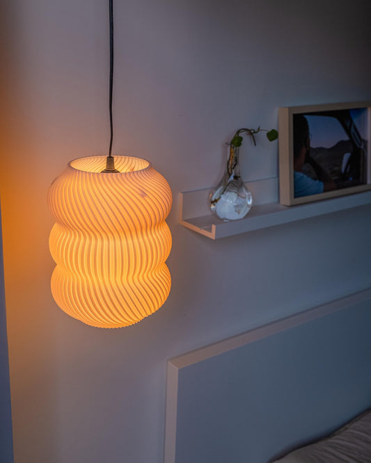 Pendant Light | Ceiling Light | Warm Lighting | Modern Home Decor | Minimalist Style - Wavy Lamp (Large Size)